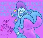 anthro big_breasts bodily_fluids breast_expansion breasts clothing corset dapper_lil_arts duo equid equine expansion female female/female friendship_is_magic hasbro hat headgear headwear horn lingerie mammal my_little_pony mythological_creature mythological_equine mythology needle_(disambiguation) sweat sweatdrop topwear trixie_(mlp) twilight_sparkle_(mlp) unicorn wizard_hat