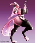 3d_(artwork) absurd_res anthro arm_tuft big_breasts big_butt breasts butt chest_tuft clothing digital_media_(artwork) doblezetaeleri_(artist) electronics female gun handgun headgear headphones headset hi_res holding_gun holding_handgun holding_object holding_ranged_weapon holding_revolver holding_weapon huge_breasts huge_butt knee_pads legwear lovander open_mouth pal_(species) palworld pink_body pink_eyes pocketpair ranged_weapon revolver solo standing thick_thighs thigh_highs tongue tongue_out trigger_discipline tuft weapon wrist_tuft