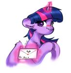 blush envelope equid equine female feral fingertips_touching friendship_is_magic hasbro hi_res hooves horn inner_ear_fluff kv_io19 looking_at_viewer love_letter mammal my_little_pony mythological_creature mythological_equine mythology nervous simple_background solo tuft twilight_sparkle_(mlp) underhoof winged_unicorn wings