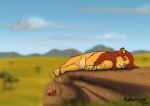  colored disney felid feral grass lion lying mammal mane pantherine paws shaded solo tab_(thc) thathornycat the_lion_guard the_lion_king 