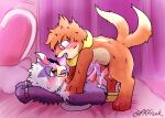  2_tails 3_toes 4_fingers after_orgasm animal_genitalia balls balls_blush beak bed blue_body blue_feathers blush blush_lines bodily_fluids body_blush breath buizel claws cloacal_penis cuff_(restraint) cum cum_in_ass cum_inside cum_on_body cum_on_chest cum_on_penis curtains duo feathers feet fingers from_front_position fur furniture generation_4_pokemon generation_5_pokemon genital_fluids genitals hair handcuffed handcuffs heart_eyes heart_symbol holidays kimmy_(psykwol) lotus_(psykwol) lying male male/male messy messy_feathers messy_fur messy_hair metal_cuffs missionary_position multi_tail narrowed_eyes nintendo on_back open_beak open_mouth orange_body orange_fur orange_hair penis pillow pink_eyes pkfreak pokemon pokemon_(species) purple_claws restraints rufflet sex sheath tail tail_feathers tan_body tan_feathers tan_fur teeth toes tongue valentine's_day winged_arms wings yellow_eyes yellow_talons 