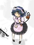 animal_ears apron bad_id bad_pixiv_id basket blush dowsing_rod goton_goton grey_hair maid maid_headdress mouse mouse_ears mouse_tail nazrin red_eyes short_hair solo tail touhou 