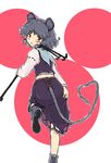  animal_ears bad_id bad_pixiv_id goton_goton grey_hair highres mouse_ears mouse_tail nazrin red_eyes short_hair solo tail touhou 