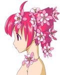  ahoge bad_id bad_pixiv_id drill_hair flower hair_flower hair_ornament kasane_teto profile red_eyes red_hair short_hair solo twin_drills twintails uhhohho utau 