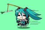  :3 =_= blue_hair detached_sleeves hatsune_miku konno_tohiro long_hair motion_lines necktie running saliva solo spring_onion twintails vocaloid 