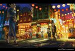  6+boys china china_dress chinese_clothes dress hershel_layton high_heels letterboxed lights lion_dance luke_triton multiple_boys multiple_girls neon_lights night professor_layton scenery shite_kudasai shoes 