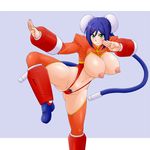  aq_interactive arcana_heart atlus blush breasts examu large_breasts mei-fang nipples pubic_hair robot_girl 