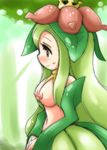  artist_request blush breasts crown doredia large_breasts lilligant nipples personification pokemon profile smile uranoyoru 