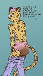 absurd_res anthro bodily_fluids bottomwear bottomwear_down cheetah clothed clothing diaper diaper_only feces feces_in_ass felid feline female fur genital_fluids hi_res mammal markings no_bra pants pants_down partially_clothed pooped pumpkin1999 soiled soiled_diaper solo spots spotted_body spotted_fur topless unclean_diaper used_diaper wearing_diaper yellow_body yellow_fur