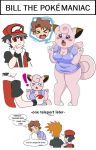  ! 2019 alternate_species anthro anthro_to_human bill_(pokemon) blue_(pok&eacute;mon) blue_eyes blush breasts cleavage clefairy clothed clothing crossgender dialogue embarrassed female group hat headgear headwear hi_res human male mammal nintendo pok&eacute;ball pok&eacute;mon pok&eacute;mon_(species) red_(pok&eacute;mon) red_eyes sequence species_transformation standard_pok&eacute;ball standing surprise transformation urusee584 video_games wide_hips 