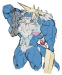  2024 abs ambiguous_gender anthro anthrofied areola armor armpit_hair beard big_areola big_muscles biped body_hair breasts butt_hair chest_hair clitoris digital_drawing_(artwork) digital_media_(artwork) dorkass duo eye_contact facial_hair female female_focus frown generation_4_pokemon generation_5_pokemon genitals hair happy_trail headgear helmet holding_melee_weapon holding_object holding_sword holding_weapon larger_anthro larger_female lifting_another long_hair looking_at_another mature_anthro mature_female melee_weapon muscular muscular_anthro muscular_arms muscular_female muscular_thighs nintendo nipples nude pink_nose pokemon pokemon_(species) pokemorph portrait pubes red_eyes riolu samurott simple_background size_difference smaller_ambiguous standing sword thick_pubes three-quarter_portrait vulva weapon white_background white_body_hair white_hair white_pubes 