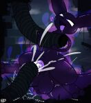 2_toes 3_fingers absurd_res ahegao animal_genitalia aura balls big_balls bodily_fluids cloud contamination cross-eyed cum cum_string dark_body dark_room destruction directional_arrow drooling dstitan ears_outwards ejaculation feet feral fingers genital_fluids genitals glistening glistening_body heart_symbol hi_res holding_object looking_pleasured macro male motion_lines onomatopoeia penis pipe pivoted_ears purple_eyes purple_tongue rain_world saggy_balls saliva shaded sheath slugcat solo sound_effects spread_legs spreading sweat tail text throbbing throbbing_penis toes tongue tongue_out translucent vein veiny_penis videocult watcher_(rain_world)