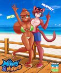 2026 5_fingers abs anthro armor artist_logo artist_name athletic athletic_anthro athletic_male bare_shoulders beach belly bent_arm bent_leg big_breasts big_eyes bikini biped black_eyebrows blue_clothing blue_eyes blue_helmet blue_sky breasts brown_body brown_breasts brown_ears brown_fur brown_hair brown_markings brown_nose brown_tail buckle buckteeth character_name cheek_markings cheek_tuft chin_tuft clothed clothed_anthro clothed_female clothed_male clothing cloud collarbone countershade_face countershade_fur countershade_neck countershade_torso countershading cranebear curled_tail curved_eyebrows curved_tail digital_drawing_(artwork) digital_media_(artwork) domestic_cat duo english_text extended_arm eye_through_hair eyebrow_through_hair eyebrows eyelashes eyewear eyewear_on_head facial_markings facial_tuft felid feline felis female fingers footwear front_view fur fur_tuft gesture glistening glistening_arms glistening_belly glistening_body glistening_breasts glistening_clothing glistening_eyes glistening_fur glistening_hair glistening_hands glistening_legs glistening_lips glistening_nose glistening_pecs glistening_tail glistening_thighs glistening_tongue goggles goggles_on_head green_clothing green_eyes grin hair hand_on_another's_hip hand_on_hip head_markings headgear headkerchief headwear helmet hi_res hug huge_hips humanoid_hands iris kerchief light_body light_fur light_hair lightning_bolt_print lips lipstick logo long_eyelashes looking_at_viewer looking_up makeup male male/female mammal markings medium_hair mitzi_(ajmarekart) multicolored_bikini multicolored_body multicolored_clothing multicolored_footwear multicolored_fur multicolored_headkerchief multicolored_kerchief multicolored_shirt multicolored_shoes multicolored_swimming_trunks multicolored_swimwear multicolored_topwear murphy_(ajmarekart) murphy_and_mitzi navel notched_ear on_one_leg one_eye_closed open_clothing open_mouth open_smile outside pecs pink_inner_ear pink_nose pink_tongue pointy_ears prick_ears print_clothing pupils rodent sand sandals sciurid sea shadow shirt shoes short_hair skimpy skimpy_bikini skimpy_swimwear sky smile smiling_at_viewer standing swimming_trunks swimwear tail teeth text thick_bottom_lip thick_eyelashes title tongue topless topless_anthro topless_male topwear tow_tone_headkerchief translucent translucent_hair tree_squirrel tuft two-piece_swimsuit two_tone_bikini two_tone_body two_tone_clothing two_tone_footwear two_tone_fur two_tone_headkerchief two_tone_kerchief two_tone_shirt two_tone_shoes two_tone_swimming_trunks two_tone_swimwear two_tone_topwear water waving waving_at_viewer white_body white_clothing white_clouds white_countershading white_footwear white_fur white_sandals white_sclera white_text wide_hipped_anthro wide_hipped_female wide_hips wink winking_at_viewer yellow_lips yellow_lipstick