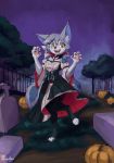  absurd_res anthro clothed clothing detailed_background fangs felid feline felis female hair hi_res kelly_(ruribec) mammal open_mouth ruribec smile solo standing vampire yellow_eyes 