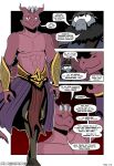  aardvark anthro cerebus clothed clothing dialogue duo english_text hi_res male mammal muscular muscular_male nipples power_drain scalie speech_bubble text tolok topless 