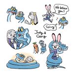 1:1 absurd_res anthro black_ears black_eyes black_nose blue_body blue_scales blue_skin book boop carrot_pen clothed clothing countershading cute_fangs dipstick_ears disney dress duo ear_markings english_text fangs female feral fur grey_body grey_ears grey_fur grey_tail gumi_(pixiv) hi_res hug jacket judy_hopps lagomorph leporid male mammal multicolored_body multicolored_ears multicolored_fur nose_boop pink_inner_ear pink_nose pit_viper purple_eyes rabbit red_tongue reptile scales scalie snake tail teeth text tongue topwear two_tone_body two_tone_fur two_tone_tail viper white_body white_countershading white_fur yellow_clothing yellow_dress yellow_sclera zootopia