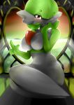  2019 absurd_res ashraely big_breasts blush breasts butt clothed clothing curvy_figure digital_media_(artwork) female fingers gardevoir hi_res huge_breasts humanoid looking_at_viewer nintendo nude pok&eacute;mon pok&eacute;mon_(species) red_eyes smile solo solo_focus thick_thighs video_games voluptuous wide_hips 