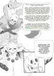 animated_skeleton bakki_(realius) big_breasts bone breasts canid canine cleavage clothed clothing comic female female/female fox group halftone hi_res huge_breasts hyper hyper_breasts male male/female mammal markings pen_(artwork) realius skeleton speech_bubble text traditional_media_(artwork) trio undead