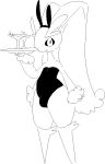  alcohol beverage bulge bunny_costume clothing costume drofar girly lagomorph lopunny male mammal monochrome nintendo olive_(food) pok&eacute;mon pok&eacute;mon_(species) redundancy solo toothpick video_games 