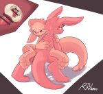 2021 3_toes 4_fingers absurd_res anthro anthro_on_anthro anthro_penetrated anthro_penetrating anthro_penetrating_anthro big_ears big_tail black_bars bodily_fluids censor_bar censored censored_genitalia censored_penis cervical_penetration cum cum_drip cum_in_uterus cum_in_vagina cum_inside cum_on_ground cumshot cutaway dragon dripping drooling duo ejaculation eyebrows facial_tuft feet female female_penetrated fingers genital_fluids genitals hair hi_res hybrid internal kemono male male/female male_penetrating markings mythological_creature mythological_scalie mythology narrowed_eyes orange_eyes penetration penile penile_penetration penis penis_in_vagina pink_body pink_hair pink_tuft red_eyes red_markings red_penis riunamo saliva scalie sex signature simple_background sling_(riunamo) smile standing standing_sex sweat sweatdrop tail tapering_penis tears toes tongue tongue_out tuft uterus vaginal vaginal_penetration