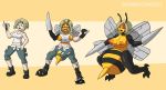  2019 antennae_(anatomy) anthro arthropod arthropod_abdomen beedrill big_breasts blonde_hair boots breast_expansion breasts clothing female footwear gym_leader hair hi_res human human_to_anthro hymenopteran insect mammal navel nintendo nipples open_mouth pok&eacute;mon pok&eacute;mon_(species) scrapcorcist sequence shirt shocked solo species_transformation tank_top topwear torn_clothing transformation video_games viola_(pok&eacute;mon) wing_growth wings 