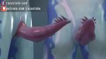  16:9 3d_(artwork) animal_genitalia animal_humanoid biped blue_body blue_skin digital_media_(artwork) disembodied_penis erection genital_slit humanoid male penis raxastake simple_background slit tapering_penis unusual_penis 