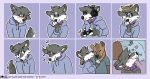  blush bulge canid canine canis collar conditional_dnp gaming halo kissing lustylamb mammal shy stickers telegram_stickers tired wolf 