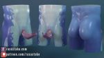  16:9 3d_(artwork) animal_genitalia animal_humanoid biped blue_body blue_skin digital_media_(artwork) disembodied_penis erection genital_slit humanoid male penis raxastake simple_background slit tapering_penis unusual_penis 