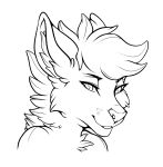  2019 anthro canid canine digital_media_(artwork) eyebrows eyelashes female fur hair headshot_portrait hi_res iceblizzard mammal portrait smile solo 