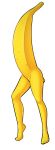  2019 alpha_channel anonymous_artist banana female flora_fauna food food_creature fruit living_fruit not_furry nude plant simple_background solo transparent_background yellow_body 
