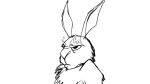  2019 grumpy lagomorph leporid male mammal newmoon_draws_(artist) rabbit simple_background solo 