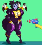 6_arms arachnid arthropod big_breasts breasts clothing colored female gesture latex latex_clothing meatcorp mind_control muffet multi_arm multi_limb notagoodartist notagoodartist_(artist) ranged_weapon raygun salute spider tagme undertale undertale_(series) weapon