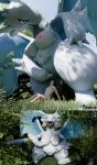 2026 3d_(artwork) absurd_res blender_(artwork) blender_cycles_(artwork) comic digital_media_(artwork) dragon duo extreme_size_difference female feral forest fur furred_dragon furred_scalie genitals grass hakhop hi_res human imminent_unbirth imminent_vore larger_female larger_feral light lying male male/female mammal mythological_creature mythological_scalie mythology nude on_top pal_(species) palworld plant pocketpair presenting presenting_vulva quivern scalie sitting sitting_on_another size_difference smaller_human smaller_male sunlight tree unbirthing vaginal vore vulva