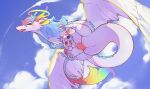  >_< 2026 blue_eyes blue_mane bodily_fluids bow_tie canid canine cloud digital_drawing_(artwork) digital_media_(artwork) dragon duo eastern_dragon eyes_closed facial_markings female female_penetrated feral feral_on_feral feral_penetrated feral_penetrating feral_penetrating_feral flower_on_head flying flying_sex forehead_markings fox fur fur_tuft genital_fluids hair head_markings hi_res interspecies larger_feral larger_male looking_down looking_down_at_genitalia low-angle_view male male/female male_penetrating male_penetrating_female mammal mane markings multi_tail multicolored_body multicolored_fur multicolored_hair multicolored_tail mythological_creature mythological_scalie mythology open_mouth paws penetration penile penile_penetration pink_body pink_fur purple_eyes quadruped rainbow_body rainbow_fur rainbow_hair rainbow_halo rainbow_tail re5yls scalie sex size_difference sky skyscape smaller_female smaller_feral tail tail_tuft tapering_tail tongue tongue_out tuft vaginal vaginal_fluids vaginal_penetration wings xiaojiu 