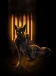  black_body black_fur domestic_cat felid feline felis female fur kittiara mammal soot_(ragamuffins) yellow_eyes 