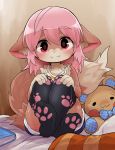  2018 anthro book canid canine clothing cub cute_fangs dagasi female hi_res legwear mammal momo_(dagasi) socks solo teddy_bear young 