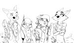  absurd_res acting canid canine chew_toy clothing costume cowboy_hat disney fish fox gloves handwear hare hat headgear headwear hi_res jack_savage judy_hopps lagomorph leporid mammal marine nick_wilde overalls rabbit red_fox salmon salmonid_(fish) skye_(zootopia) swift_fox zootopia 