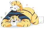  &lt;3 2019 anthro belly blush butt clothing felid hyaku_(artist) jockstrap male mammal overweight overweight_male pantherine shirt solo tiger topwear underwear 