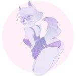  &lt;3 1:1 animal_crossing bottomwear butt canid canine canis cheerleader clothing female fur hi_res kokobuttz looking_back mammal nintendo panties pink_background simple_background skirt solo underwear video_games white_background white_body white_fur whitney_(animal_crossing) wolf 