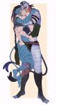 absurd_res alien alien_humanoid anthro arm_around_waist armband arms_around_another athletic athletic_humanoid athletic_male blue_body bodypaint bottomwear carrying_another carrying_child clothing dangling_legs daww divinemanicstate eyebrows eyes_closed family fangs father_(lore) father_and_child_(lore) father_and_son_(lore) feather_accessory feet grey_body grin group group_hug hair hands_on_shoulders happy hi_res holding_another holding_child hug hugging_another human humanoid jake_sully james_cameron's_avatar larger_humanoid light_body light_skin loincloth long_hair loose_feather love male mammal markings miles_quaritch miles_spider_socorro military_vest na'vi open_mouth open_smile parent_(lore) parent_and_child_(lore) parent_and_son_(lore) pointy_ears simple_background size_difference smaller_human smile son_(lore) standing striped_body striped_markings stripes tail teeth toes topwear vest white_background 