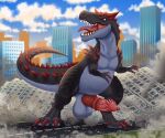  animal_genitalia animal_penis balls city city_background city_crushing city_destruction claws destruction dinosaur extreme_size_difference fangs feral furrypur genitals hi_res horn macro macro_feral macro_focus macro_male male open_mouth pawpads paws penis prehistoric_species reptile saurischian scalie size_difference solo spiked_penis spiked_tail spikes spikes_(anatomy) tail teeth theropod toe_claws tyrannosaurid tyrannosauroid tyrannosaurus tyrannosaurus_rex vein veiny_penis 