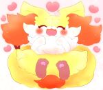  2022 :3 ^w^ accessory ambiguous_anthro ambiguous_gender anthro biped blush braixen canid chibi colored digital_drawing_(artwork) digital_media_(artwork) dipstick_tail eyelashes flower flower_in_hair fluffy front_view full-length_portrait generation_6_pokemon hair hair_accessory heart_symbol japanese_description mammal markings mirura nintendo nude_ambiguous nude_anthro object_in_tail open_:3 open_mouth open_smile plant pokemon pokemon_(species) portrait sitting smile solo stick stick_in_tail tail tail_markings thick_eyelashes translated_description 