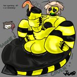  4_arms abdomen_vore antennae_(anatomy) anthro aroused_pred arthropod arthropod_abdomen avian bee big_abdomen bird bodily_fluids charlotte_(ishitmypants) chicken cum digestion duo flavored_cum food galliform genital_fluids green_tongue gynomorph herm_(lore) honey_(food) honey_cum hymenopteran insect intersex ishitmypants masturbation multi_arm multi_limb nude orgasm penile penile_masturbation phasianid sitting solo solo_focus sound_effects stinger tongue unusual_bodily_fluids unusual_cum unusual_genital_fluids unusual_vore vene_(ishitmypants) vore 