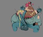  2_penises absurd_res anthro big_breasts big_butt bigbun_3 bodily_fluids bottomwear breasts bun-e butt cinnamon_(xxmoom00xx) clothing cowgirl_position cum cum_drip cum_on_butt denim denim_bottomwear denim_clothing dripping duo ejaculation female finnigan_(zodiaksfallen) from_front_position genital_fluids genital_piercing genitals hair hi_res horn hot_dogging jeans male male/female multi_genitalia multi_penis multicolored_hair on_bottom on_top overweight pants penis penis_piercing piercing sex thick_penis thick_thighs torn_bottomwear torn_clothing torn_jeans torn_pants two_tone_hair underwear wide_hips 