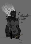  &lt;3 2019 adamantine_golem big_breasts big_hands breasts digital_media_(artwork) female hi_res huge_breasts humanoid jewish_mythology medicinal_succ monochrome monster_girl_(genre) mythological_golem mythology not_furry nude pathfinder silhouette simple_background thick_thighs wide_hips 