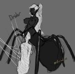  arachnid arthropod arthropod_taur black_and_white breasts cunnilingus digital_media_(artwork) drider drow dungeons_and_dragons elf female female/female hair hi_res humanoid mammal medicinal_succ monochrome monster_girl_(genre) multi_limb nipples not_furry open_mouth oral pathfinder sex simple_background smile taur vaginal white_hair 