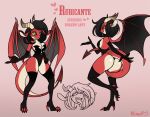  big_butt breasts butt claws clothing demon female horn kittell_(artist) lingerie mammal model_sheet rubi simple_background solo teeth tongue tongue_out 