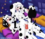  101_dalmatian_street 101_dalmatians anthro anthro_on_anthro anthro_penetrated anthro_penetrating anthro_penetrating_anthro balls big_breasts black_body black_fur blush bodily_fluids breasts brother brother_and_sister butt canid canine canis cum cum_in_pussy cum_inside dalmatian dawkins_(101_dalmatians) disney dolly_(101_dalmatians) domestic_dog dylan_(101_dalmatians) female fur genital_fluids group group_sex hi_res incest male male/female mammal multicolored_body multicolored_fur nude penetration penis playzone pussy sex sibling sister spots threesome two_tone_body two_tone_fur vaginal vaginal_penetration white_body white_fur 