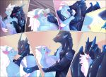  anthro bheni blush clothing comic corruption dragon duo goo_(disambiguation) hi_res kissing male male/male manyu1085 muscular nude rpadi rubber suit symbiote tarrex teryx teryxc 