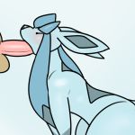 ambiguous_gender balls blush clade disembodied_penis eeveelution eyes_closed glaceon male male/ambiguous nintendo offscreen_character oral oral_penetration penetration penis pok&eacute;mon pok&eacute;mon_(species) simple_background video_games 